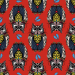 Design - Lechuza fam red - by Lila-Lotta, read more about this textile design